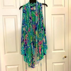 Lilly Pulitzer silk wrap top